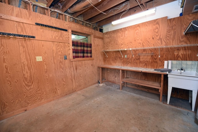 8300 Soapstone Creek Cir, Hiawassee, GA 30546 - basement with wooden walls