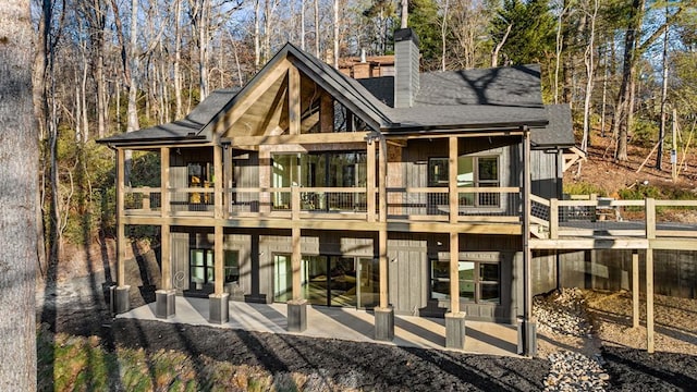 back of house with a patio area