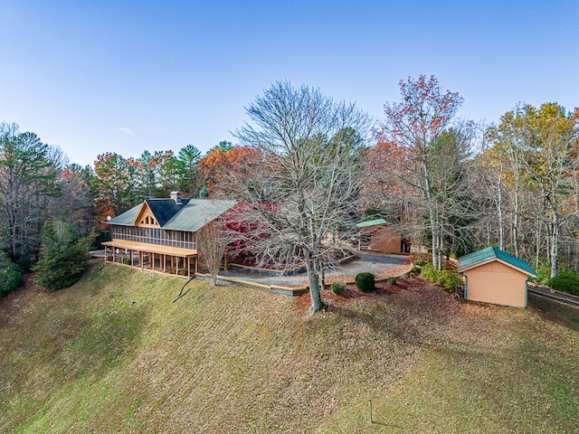 birds eye view of property