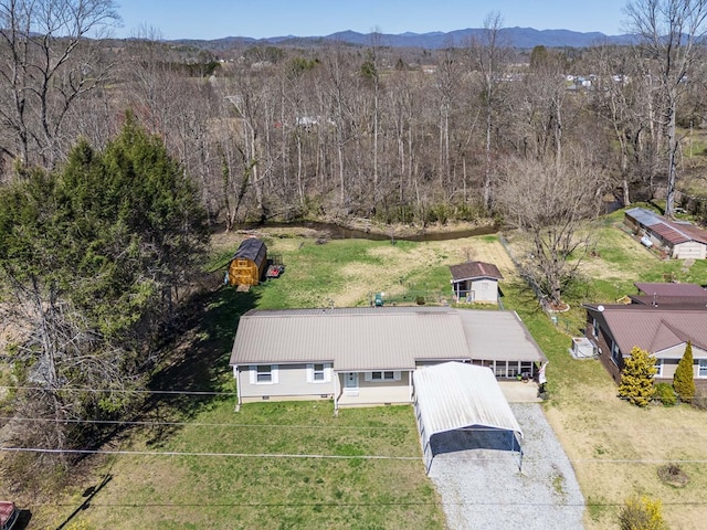 view from above of property