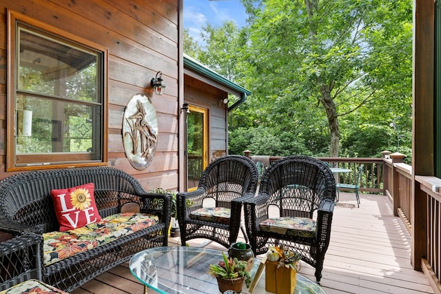 view of wooden deck