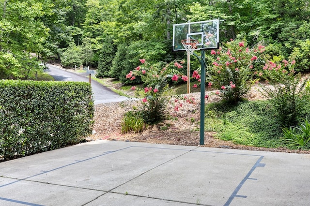 view of basketball court