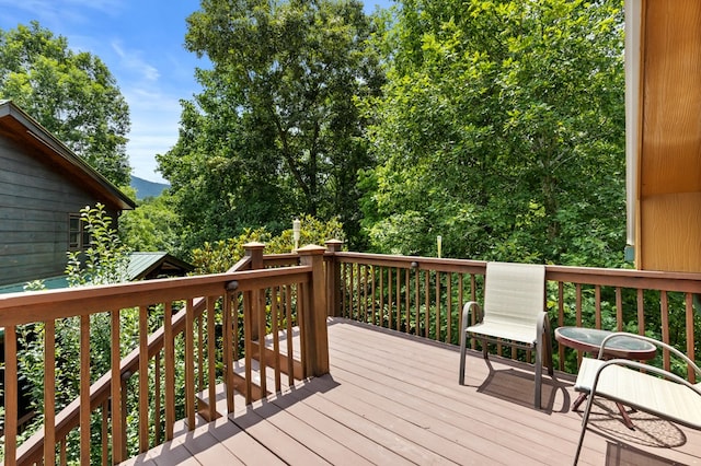 view of wooden deck