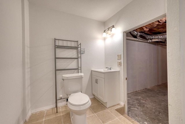 35 Deer Run Rd, Blairsville, GA 30512 - bathroom featuring vanity, toilet, and a textured wall