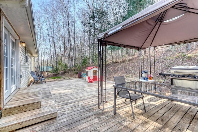 35 Deer Run Rd, Blairsville, GA 30512 - deck featuring a gazebo and outdoor dining space