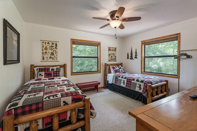 40 White Cloud Dr, Murphy, NC 28906 - carpeted bedroom featuring a ceiling fan