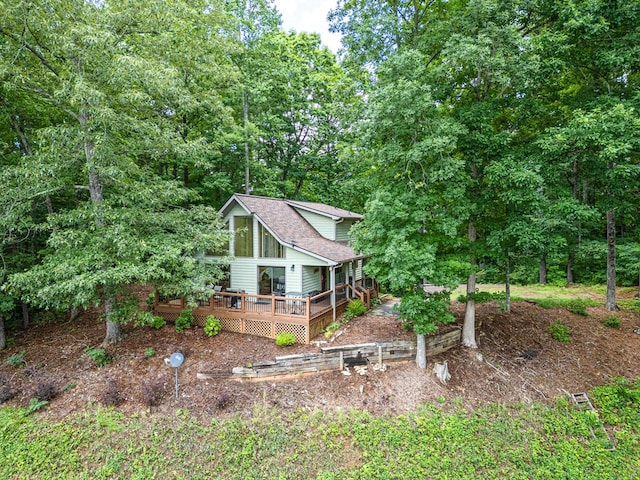 40 White Cloud Dr, Murphy, NC 28906 - view of yard with a wooden deck