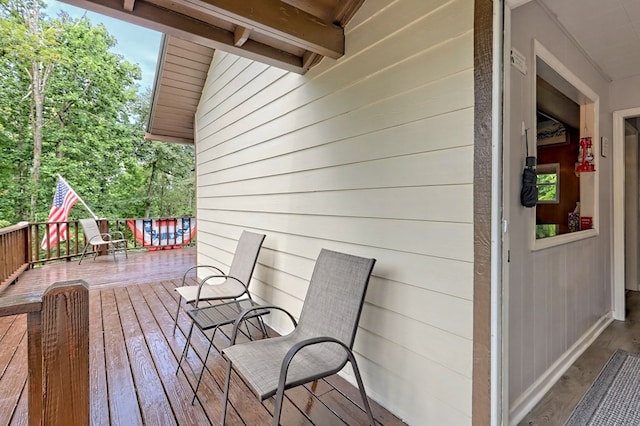 view of wooden deck