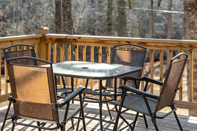 view of wooden terrace