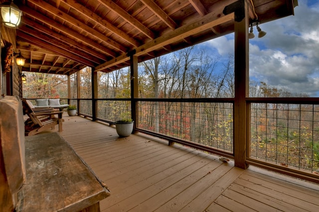 deck featuring an outdoor hangout area