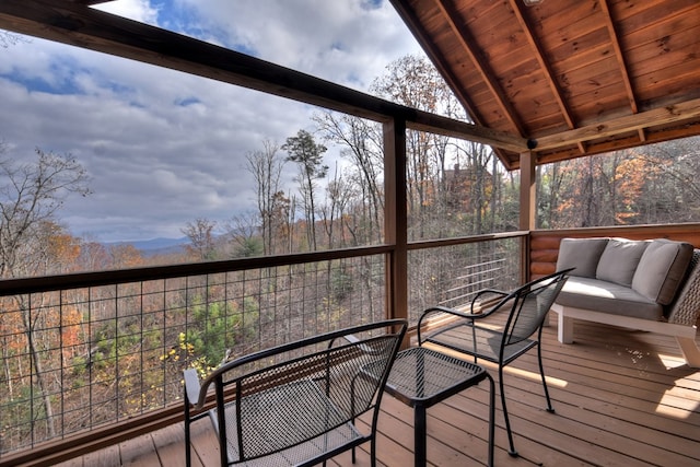 view of wooden terrace