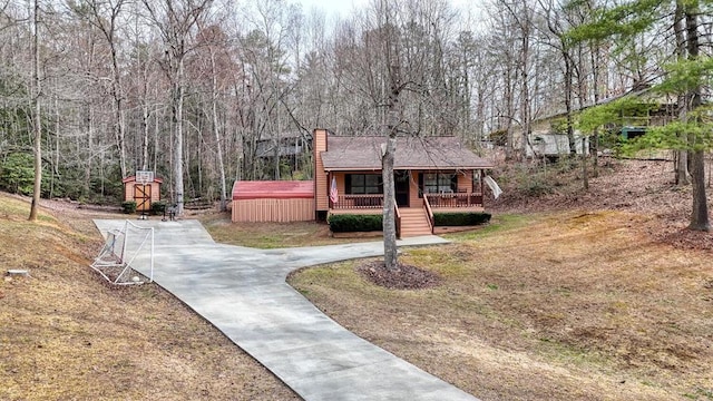 view of front of home with a porch