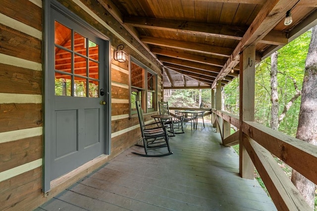 view of wooden deck