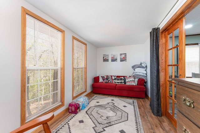 interior space featuring wood finished floors