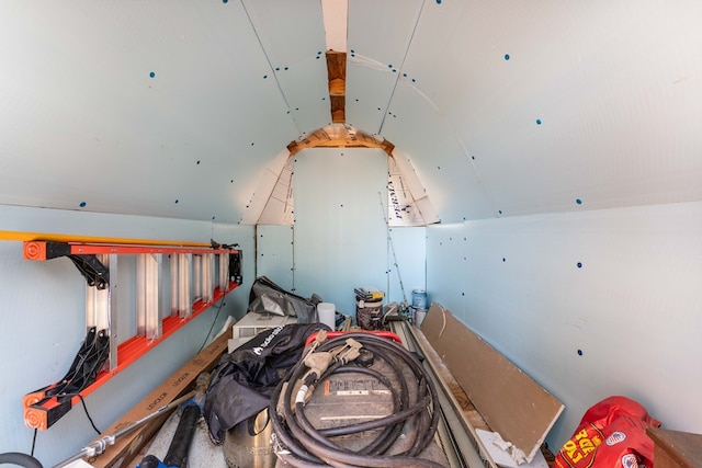 interior space with lofted ceiling