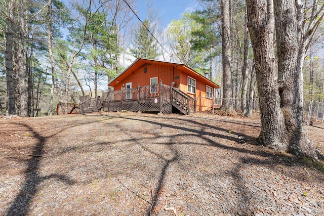 exterior space featuring a deck