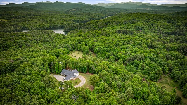 135 Adams Farm Dr, Blairsville, GA 30512 - bird's eye view of a heavily wooded area and a water and mountain view
