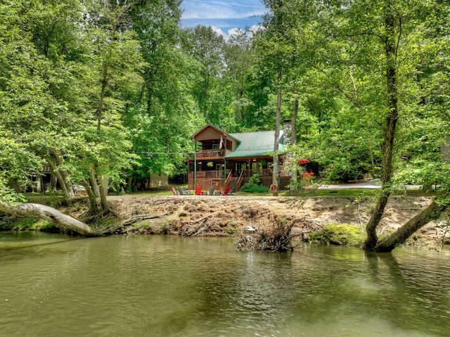 763 Centergate Dr, Ellijay, GA 30540 - water view featuring stairway