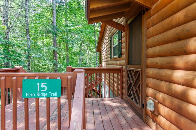 view of wooden deck