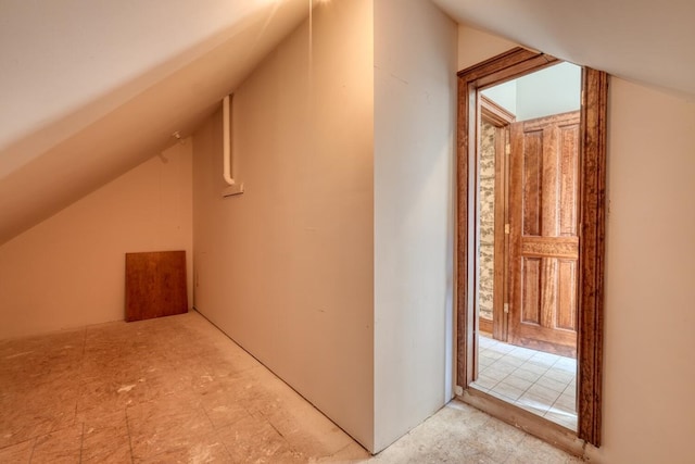 additional living space with lofted ceiling