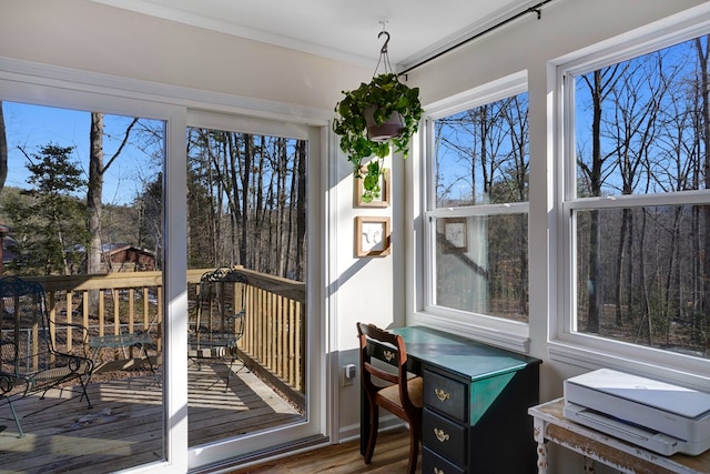 view of sunroom / solarium