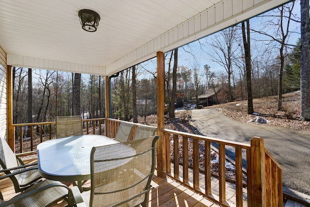 view of wooden deck