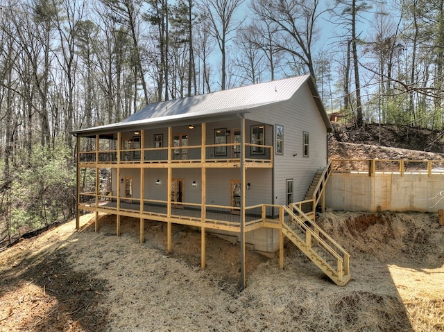 view of outdoor structure with stairway