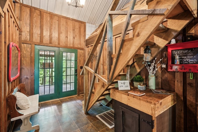 85 Clear Lake Ct, Ellijay, GA 30540 - doorway with wood walls