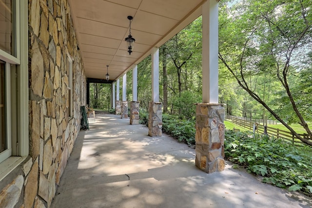 view of patio with covered porch