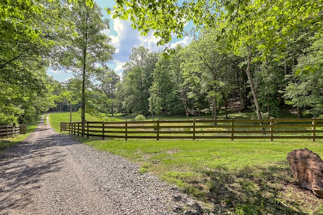 exterior space featuring a rural view