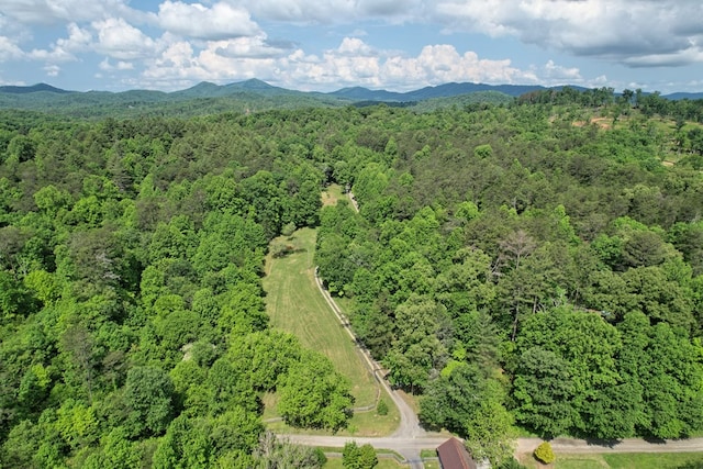 aerial view featuring a mountain view