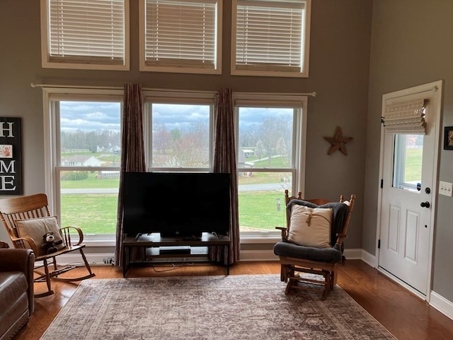 24 Pauls Ct, Blairsville, GA 30512 - living area featuring baseboards and wood finished floors