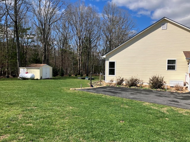 24 Pauls Ct, Blairsville, GA 30512 - view of yard with an outbuilding and a storage shed