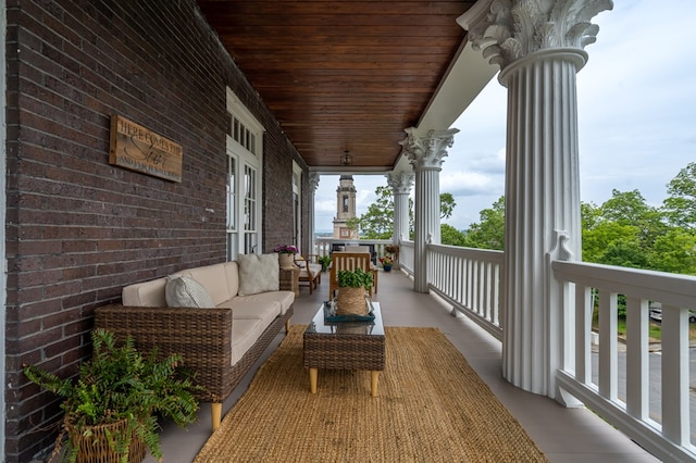 balcony with an outdoor living space