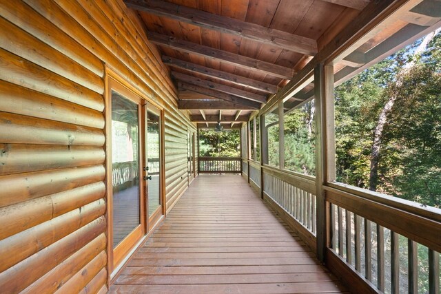 view of wooden terrace