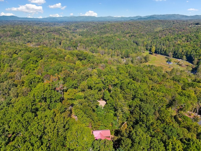 aerial view featuring a mountain view