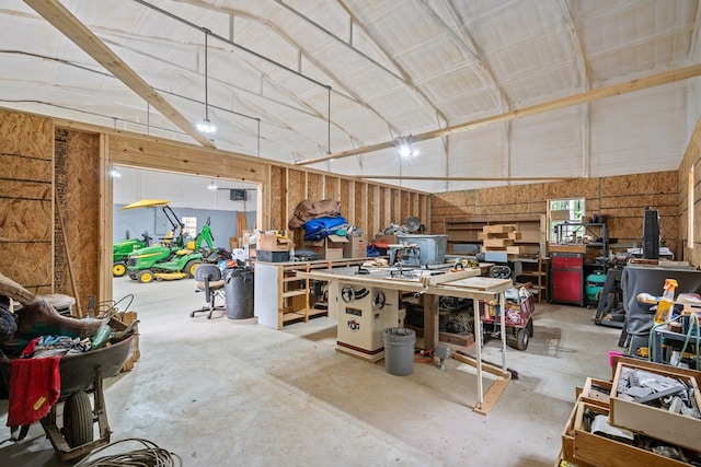 2092 Pleasant Grove Rd, Blairsville, GA 30512 - garage featuring a workshop area