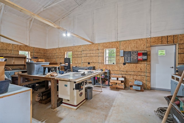 2092 Pleasant Grove Rd, Blairsville, GA 30512 - garage featuring a workshop area