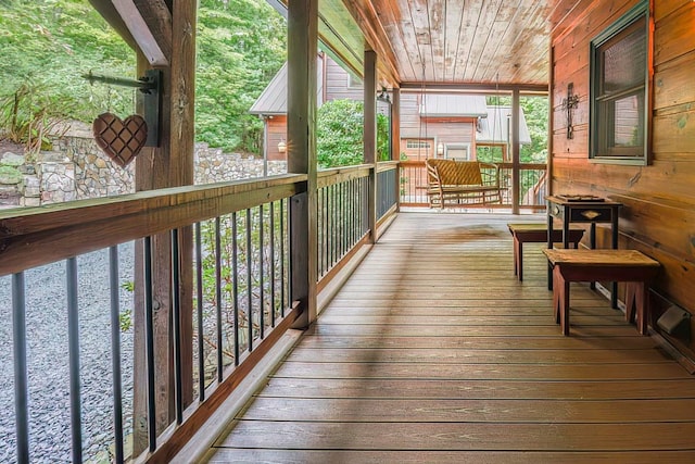 view of wooden terrace