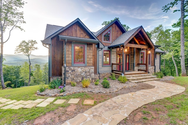 370 High Ridge Rd, Epworth, GA 30513 - view of front of property with stone siding and covered porch