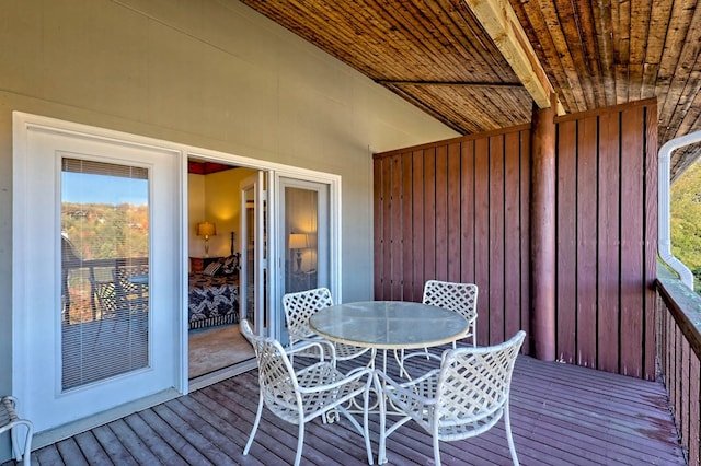 view of wooden deck