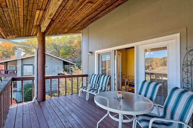 view of wooden deck