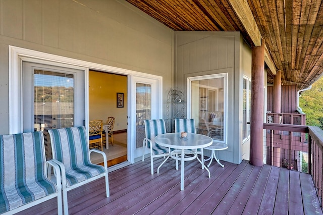 view of wooden terrace