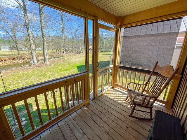 view of sunroom