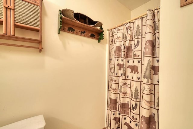 bathroom featuring walk in shower