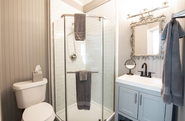 477 W First St, Blue Ridge, GA 30513 - full bathroom featuring vanity and a stall shower