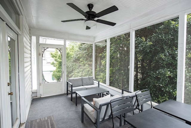 477 W First St, Blue Ridge, GA 30513 - sunroom with ceiling fan and healthy amount of natural light