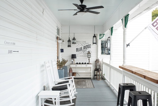 477 W First St, Blue Ridge, GA 30513 - porch with ceiling fan