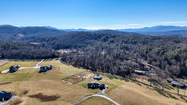 aerial view featuring a mountain view