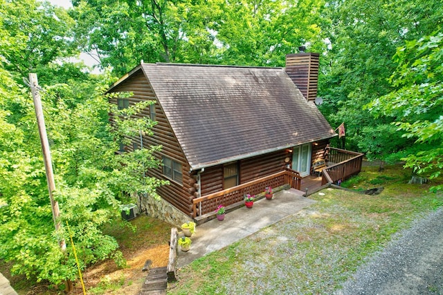 exterior space with covered porch